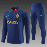 2023/2024 Portugal Half-Pull Training Suit Royal Blue Football Shirt
