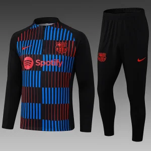 2024/2025 Barcelona Half-Pull Training Red And Blue Jersey Set  1:1 Thai Quality
