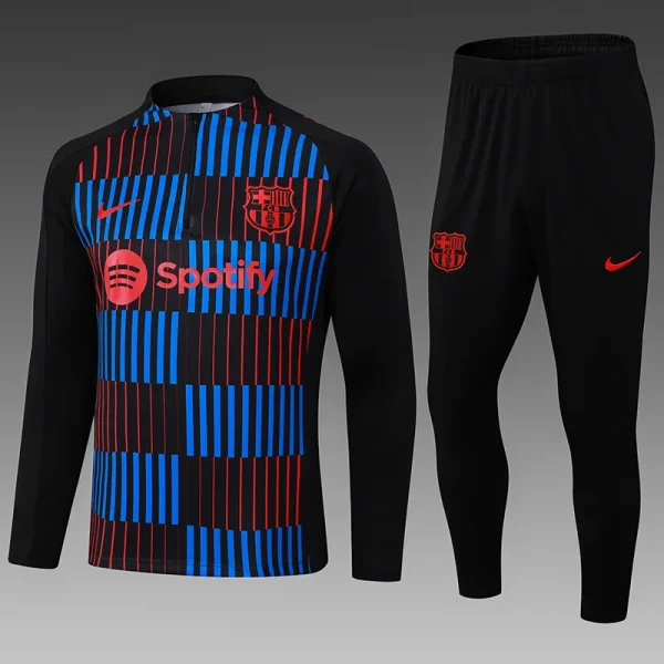 2024/2025 Barcelona Half-Pull Training Red And Blue Jersey Set  1:1 Thai Quality