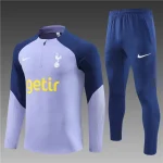 2023/2024 Tottenham Half-Pull Training Suit Purple Football Shirt 1:1 Thai Quality