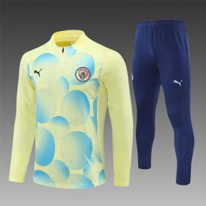 2024/2025 Manchester City Half-Pull Training Suit Light Yellow Football shirt 1:1 Thai quality