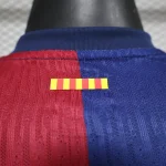 2024/2025 Player Version Long Sleeve Barcelona Home Football Shirt 1:1 Thai Quality