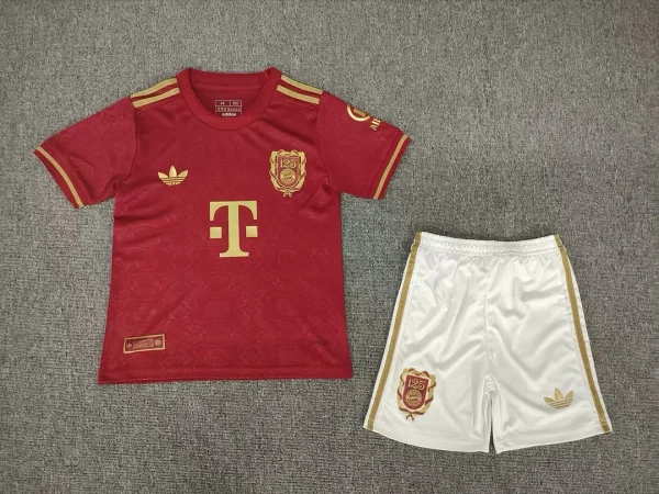 2025/2026 Bayern Munich 125th Anniversary Edition Red Football Shirt 1:1 Thai Quality Kids Size