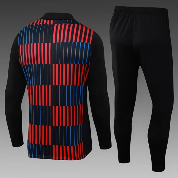 2024/2025 Barcelona Half-Pull Training Red And Blue Jersey Set  1:1 Thai Quality