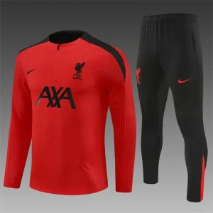 2024/2025 Liverpool Half-Pull Training Suit Red Jersey 1:1 Thai Quality Set