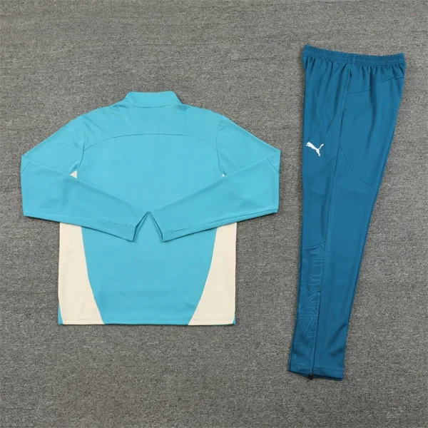 2024/2025 Olympique de Marseille Half-pull Training Suit Lake Green Football Jersey  1:1 Thai Quality