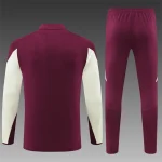 2024/2025 Bayern Munich Half-Pull Training Suit Red Date Color Football Shirt 1:1 Thai Quality