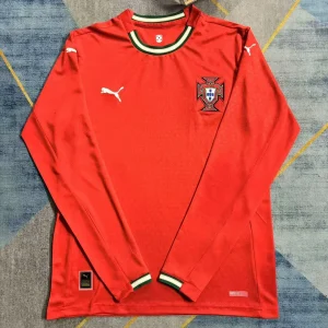 2025 Portugal Home Long Sleeve Football Shirt 1:1 Thai Quality