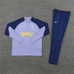 2023/2024 Tottenham Half-Pull Training Suit Purple Football Shirt 1:1 Thai Quality