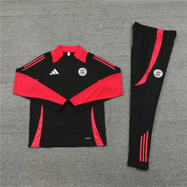 2024/2025 Bayern Munich Half-Pull Training Suit Black Football Shirt 1:1 Thai Quality