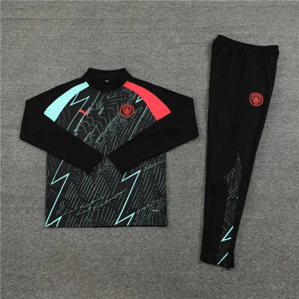 2023/2024 Manchester City Half-Pull Training Suit Black Camouflage football shirt 1:1 Thai quality