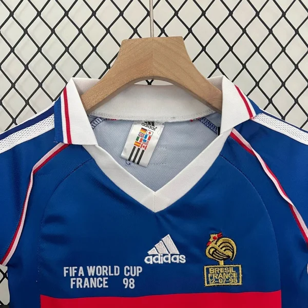 1998 Retro France Home Football Shirt 1:1 Thai Quality Kids Size