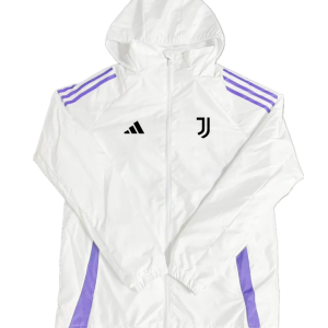 2024/2025 Juventus Windbreaker Jersey Purple Label White 1:1 Thai Quality