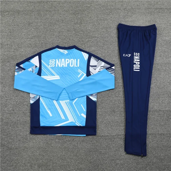 2024/2025 Napoli Pre-Match Half-Pull Training Suit  Blue football Jersey 1:1 Thai Quality