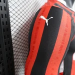 2024/2025 Player Version AC Milan Home Long Sleeve Football Shirt 1:1 Thai Quality