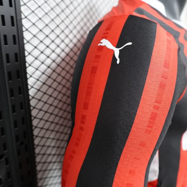 2024/2025 Player Version AC Milan Home Long Sleeve Football Shirt 1:1 Thai Quality
