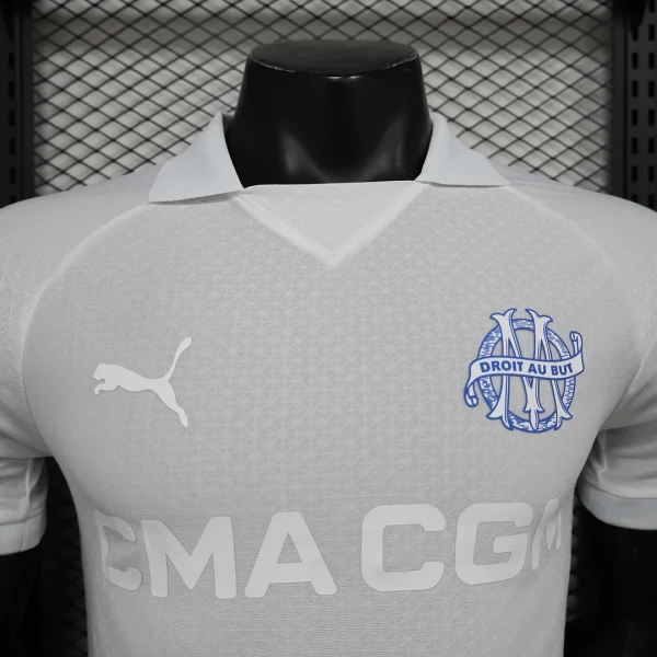 2024/2025 Player Version Olympique de Marseille 125th Anniversary Edition White Football Jersey 1:1 Thai Quality