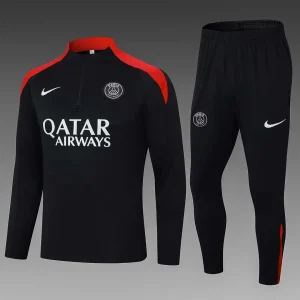 2024/2025 Psg Paris Saint-Germain Half-Pull Training Black Set 1:1 Thai Quality