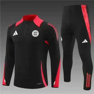 2024/2025 Bayern Munich Half-Pull Training Suit Black Football Shirt 1:1 Thai Quality
