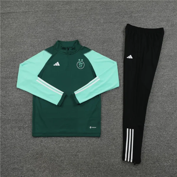 2023 Algeria National Team Half-Pull Training Suit Green Shirt