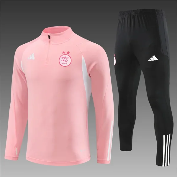 2023 Algeria National Team Half-Pull Training Suit Pink Shirt