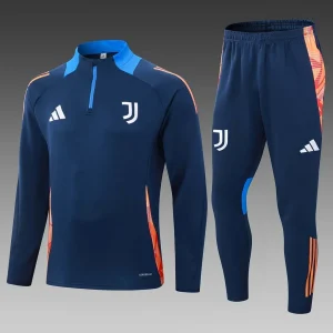 2024/2025 Juventus Half-Pull Training Suit Royal Blue  Football Shirt 1:1 Thai Quality