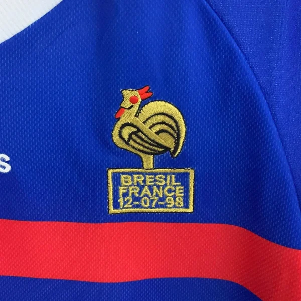 1998 Retro France Home Long Sleeve Football Shirt 1:1 Thai Quality