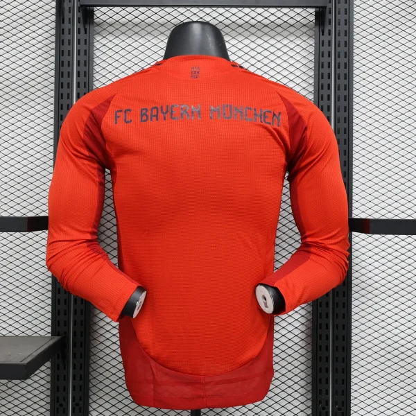 2024/2025 Player Version Bayern Munich Home Long Sleeve Football Shirt 1:1 Thai Quality