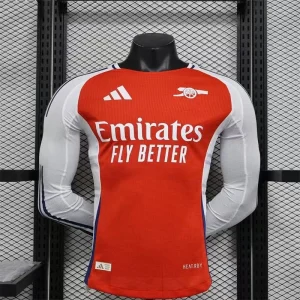2024/2025 Player Version Long Sleeve Arsenal Home Football Shirt 1:1 Thai Quality