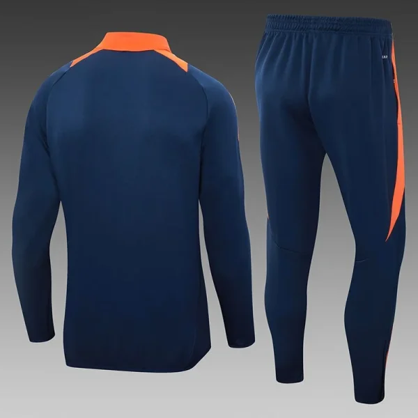 2024/2025 Manchester United Full Zip Training Suit Blue Football Shirt 1:1 Thai Quality