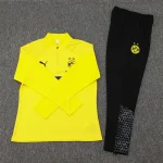 2023/2024 Dortmund Half-Pull Training Suit Yellow Football Shirt