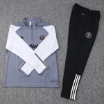 2023/2024 Inter Miami Half-Pull Training Suit Grey Soccer Jersey 1:1 Thai Quality