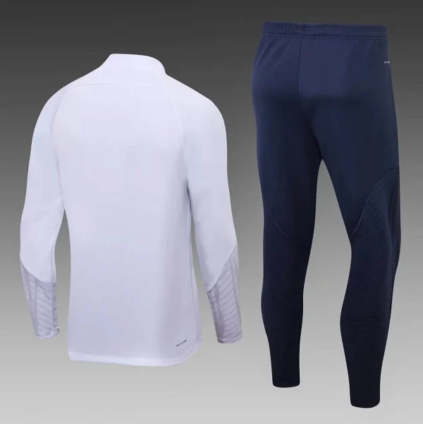 2022 France Half-Pull Training Suit White Football Shirt