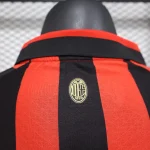 2024/2025 Player Version AC Milan 125th Anniversary Edition Red Long Sleeve Football Shirt 1:1 Thai Quality