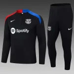 2024/2025 Barcelona Half-Pull Training Black Jersey Set 1:1 Thai quality