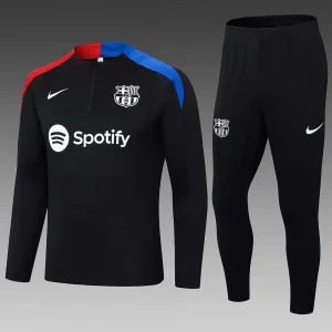 2024/2025 Barcelona Half-Pull Training Black Jersey Set 1:1 Thai quality