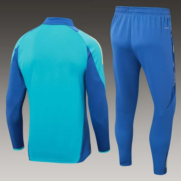 2024/2025 Ajax Half-Pull Training Suit Baby blue Football Shirt 1:1 Thai Quality