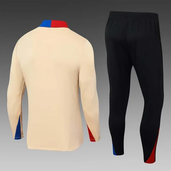 2024/2025 Barcelona Half-Pull Training Suit Yellow Jersey Set 1:1 Thai quality