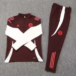 2024/2025 Bayern Munich Half-Pull Training Suit Dark Purple Football Shirt 1:1 Thai Quality