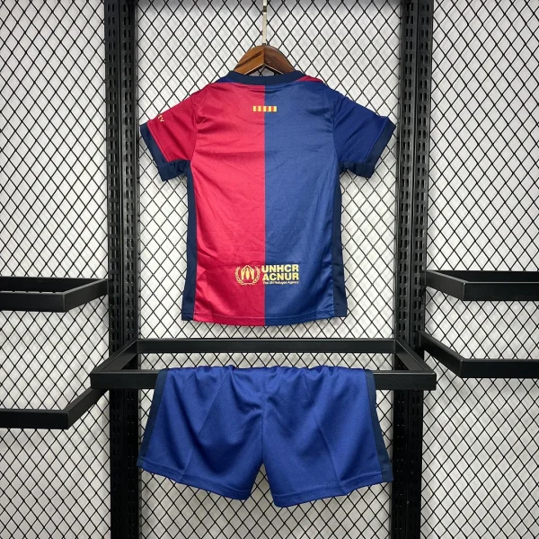 2024/2025 Barcelona Home Football Shirt 1:1 Thai Quality Kids Size (With Sponsor)