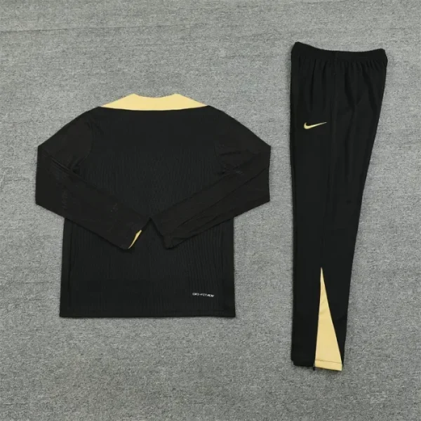 2024/2025 Barcelona Half-Pull Training Black With Gold Jersey Set 1:1 Thai quality