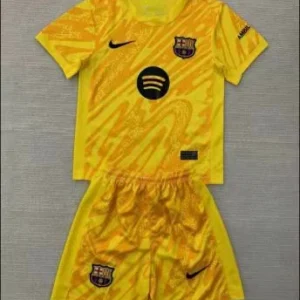 2024/2025 Barcelona Goalkeeper Yellow Football Shirt 1:1 Thai Quality Kids Size