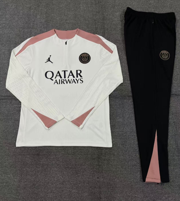 2024/2025 Psg Paris Saint-Germain Half-Pull Training White Set 1:1 Thai Quality