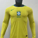 2025 Player Version Brazil Home Long Sleeve Soccer Jersey 1:1 Thai Quality