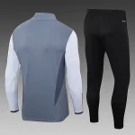 2023/2024 Inter Miami Half-Pull Training Suit Grey Soccer Jersey 1:1 Thai Quality