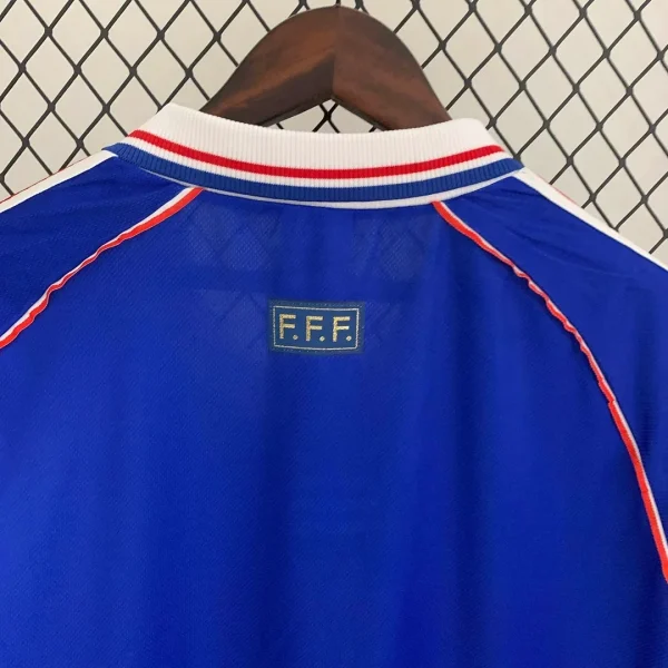 1998 Retro France Home Long Sleeve Football Shirt 1:1 Thai Quality
