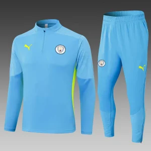 2024/2025 Manchester City Half-Pull Training Suit Blue football shirt 1:1 Thai quality