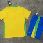 2025 Brazil Home Soccer Jersey 1:1 Thai Quality Kids Size