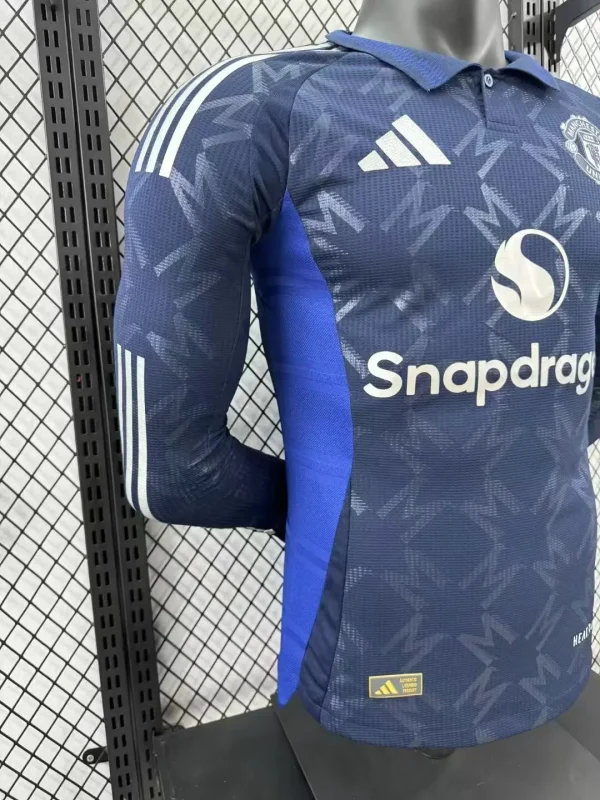 2024/2025 Player Version Manchester United Away Long Sleeve Football Shirt 1:1 Thai Quality