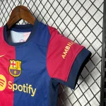2024/2025 Barcelona Home Football Shirt 1:1 Thai Quality Kids Size (With Sponsor)
